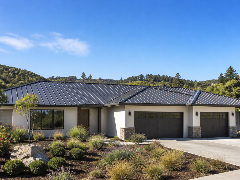 Completed tile to metal conversion by North Coast Roofing in Windsor, CA